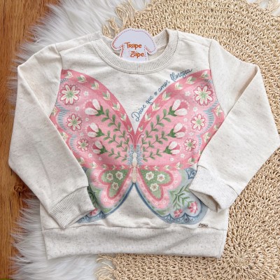 Conj. Casaco Deixe que o Amor Floresça e Calça Legging - Areia e Rose